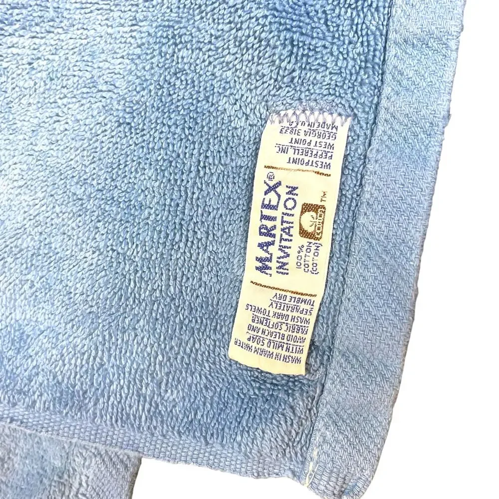 Vintage Salisbury House Duck Bath Towel Blue Martex Cotton 27x15.5